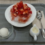 氷イチゴ イチゴはトチあいかとのこと 氷は日光の天然氷でした