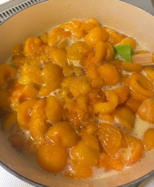 少し煮たあとでしょうか？表面にアクが見えます