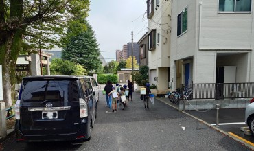 福性寺のあとは白山神社前を通り白山堀公園経由でプリントメディアへ 