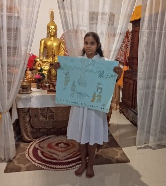 奨学生が持っている絵が来るらしい