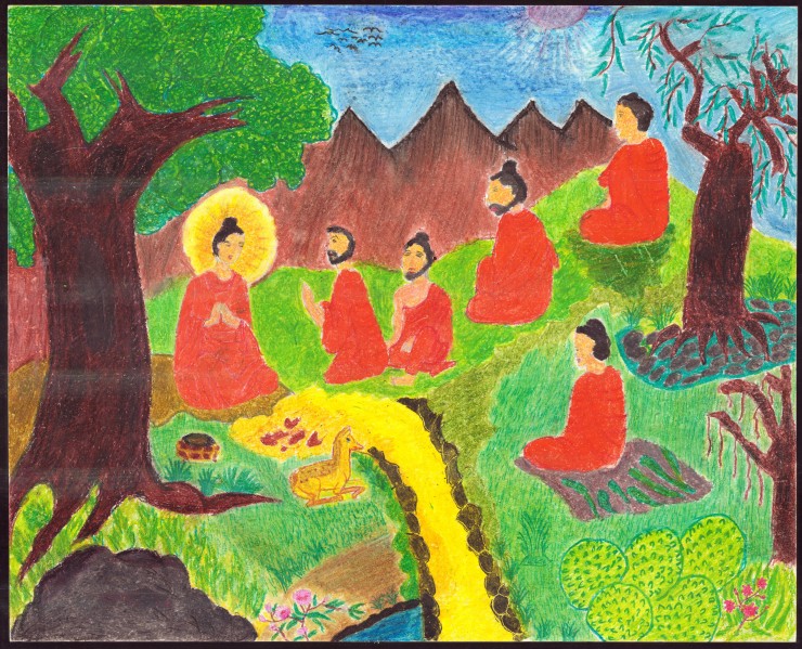 初転法輪 釈尊が覚りを開いた後初めて人々にその教えを説きました